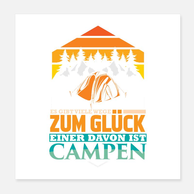 Camper Camping Wohnwagen Spruch Poster 20x20 cm