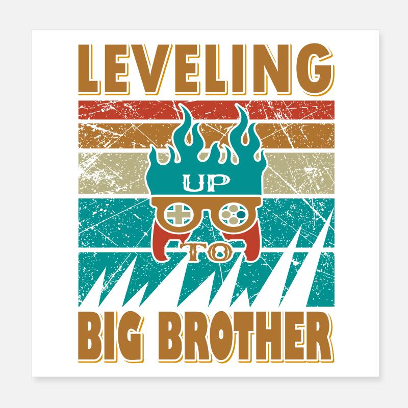 Conception Bruder inspirée du jeu vidéo Poster 20 x 20 cm