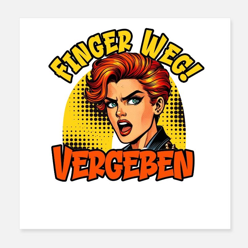 Malle HANDS OFF FORGIVEN Funny Poster 8" x 8" (20x20 cm)