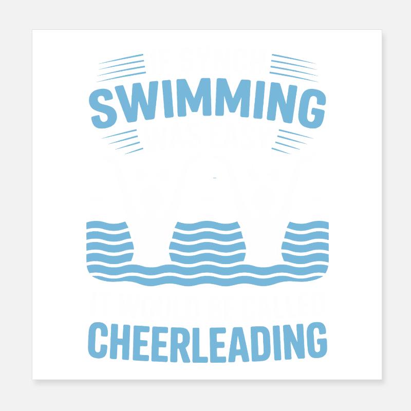 Synchronschwimmen Kunstschwimmen Wassersport Poster 20x20 cm