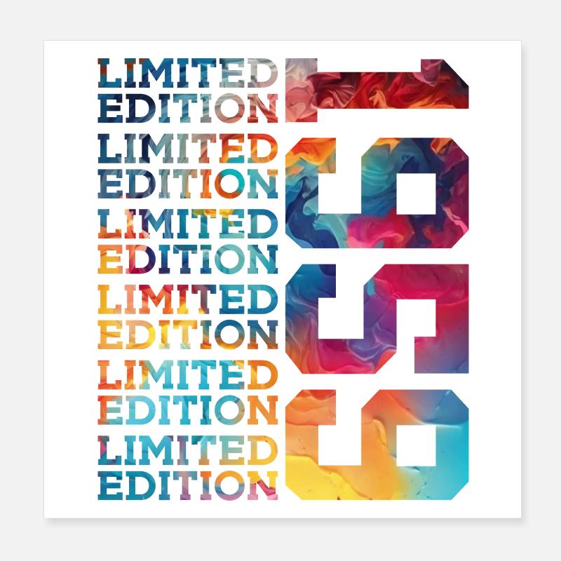 ÉDITION LIMITÉE 1959 67 ANS 67E ANNIVERSAIRE Poster 20 x 20 cm