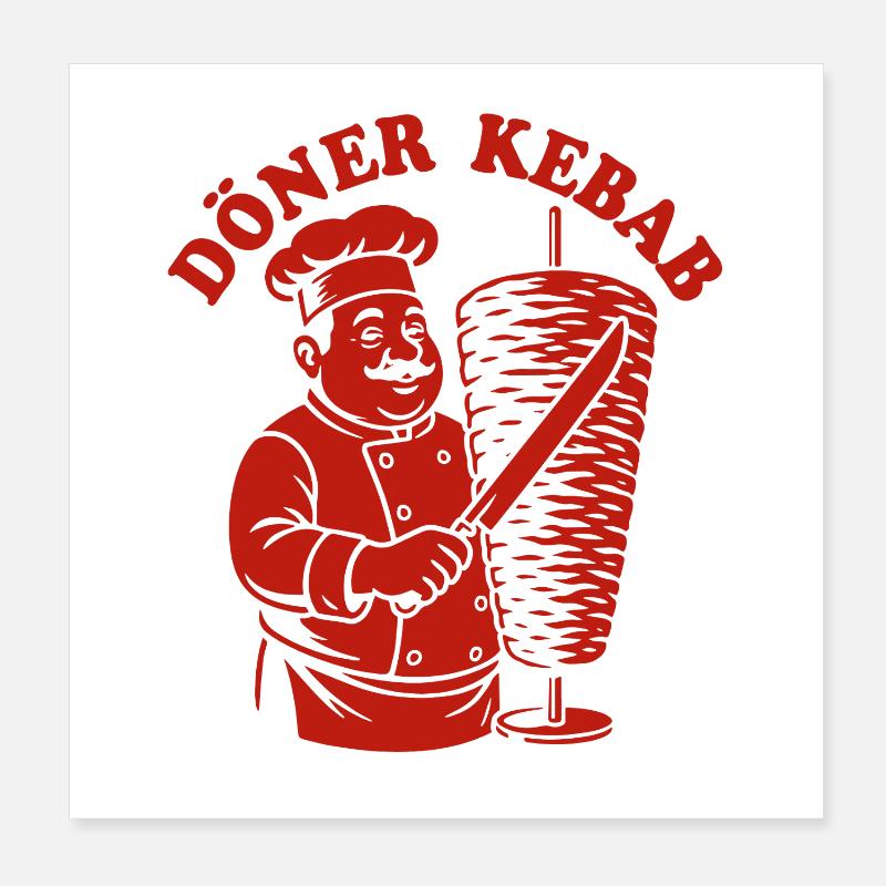Döner Kebab - Fast Food - Spruch Poster 20x20 cm