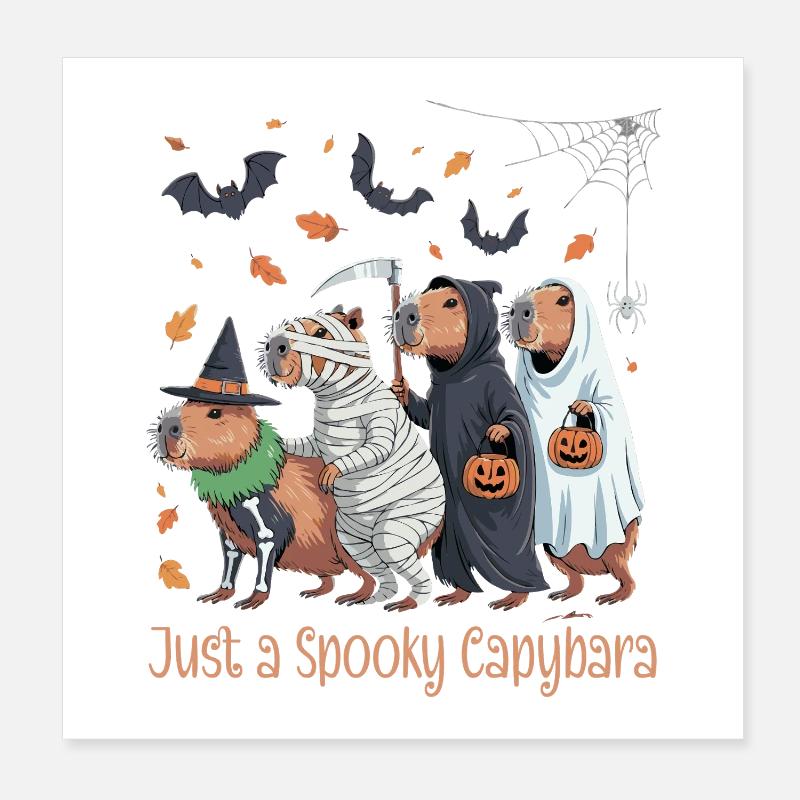 Costume d’Halloween Capybara Poster 20 x 20 cm