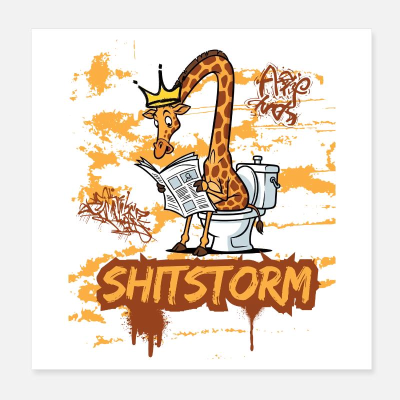 Shitstorm  Poster 20x20 cm