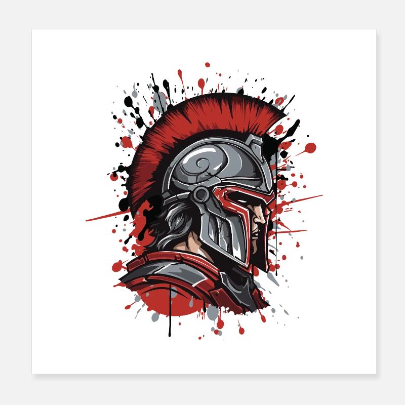 Casque Spartiate Gladiator Poster 20 x 20 cm