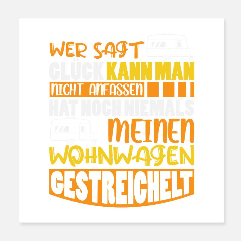 Camper Camping Caravan Saying Poster 8" x 8" (20x20 cm)