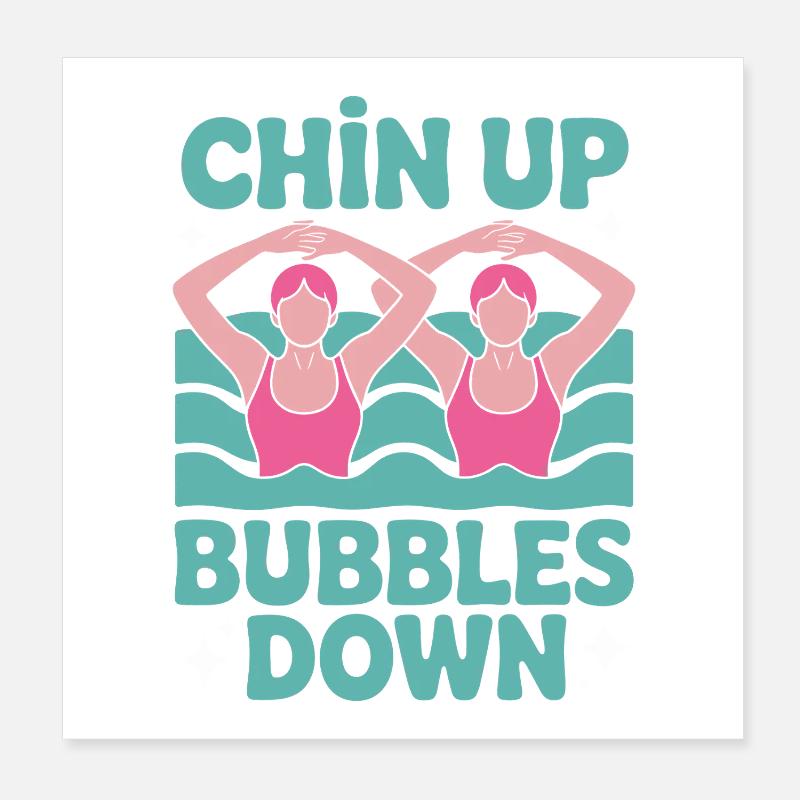 Synchronschwimmen Kunstschwimmen Wassersport Poster 20x20 cm