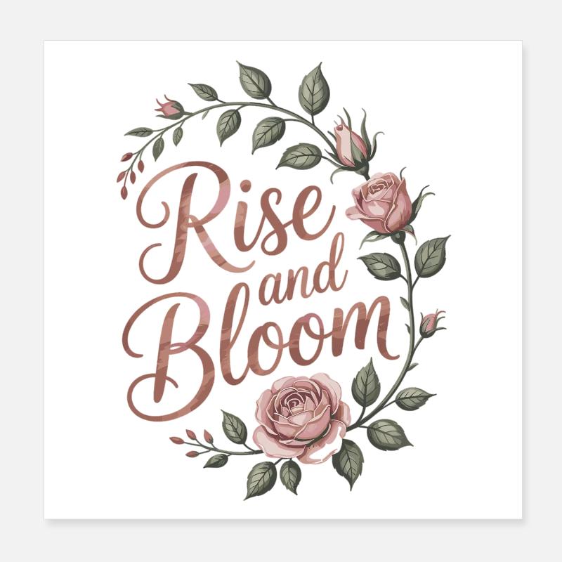 Blumen Spruch mit Rosen Shirt Poster 20x20 cm