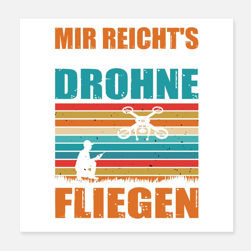 Accessoires de pilote de drone Drone Pilote de drone Cadeau Poster 20 x 20 cm