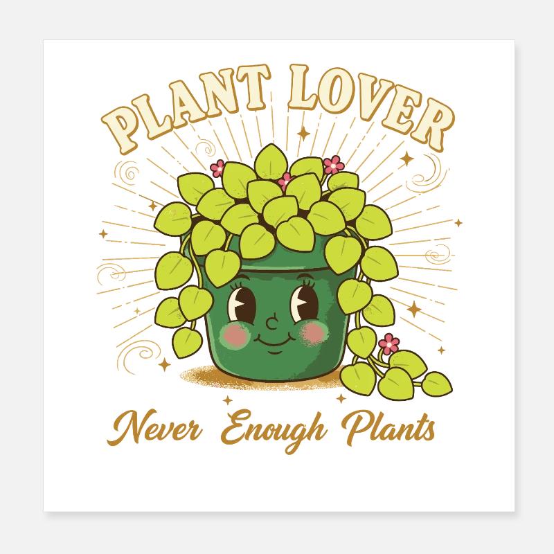 Pflanze Mit Herz Motiv Poster 20x20 cm