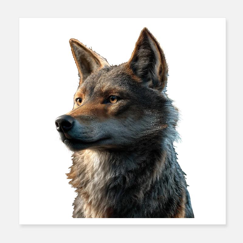 Wolf Liebe Wölfe Wolfsrudel Wolfshund Wilder Wolf Poster 20x20 cm