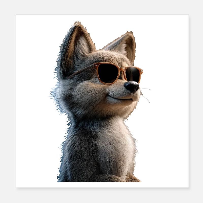 Wolf Love Wolves Wolf Pack Wolfhound Wild Wolf Poster 20 x 20 cm