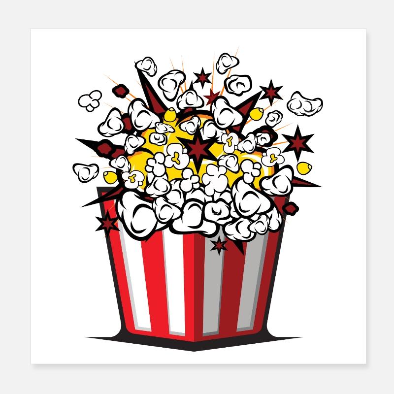 Popcorn Karneval Fasching Halloween Pop Corn Poster 20x20 cm