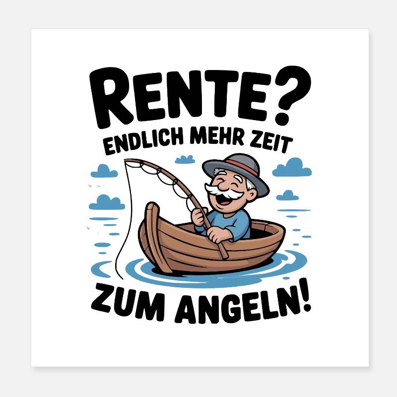 Cadeau de pêcheur Idée cadeau parfaite Poster 20 x 20 cm