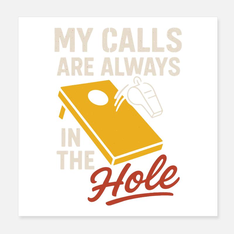 Cornhole Refere Official Referee Poster 8" x 8" (20x20 cm)