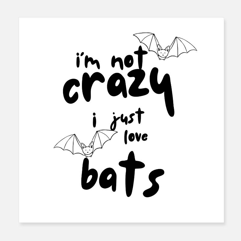 bats Poster 20 x 20 cm