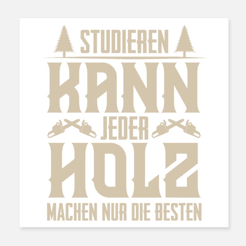 bûcheron Poster 20 x 20 cm