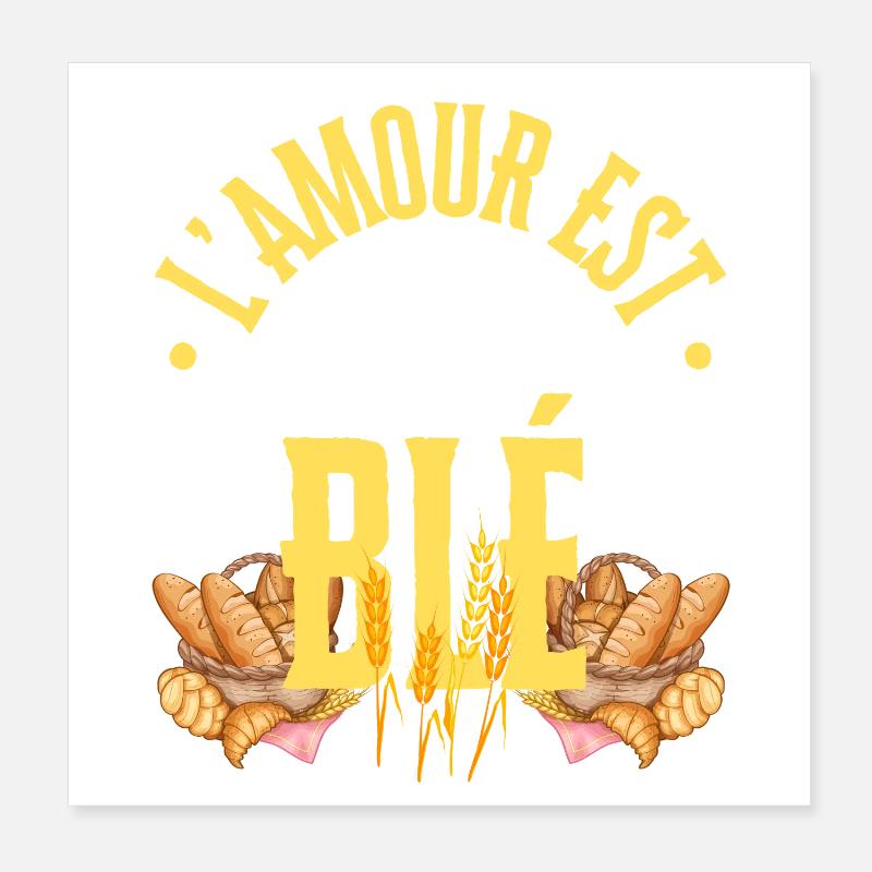 L'amour est dans le blé Poster 20 x 20 cm