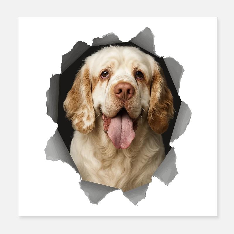 Clumber Spaniel Poster 20x20 cm