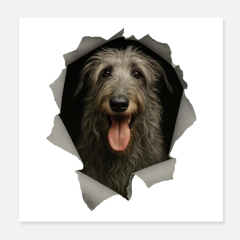 Scottish Deerhound Poster 8" x 8" (20x20 cm)