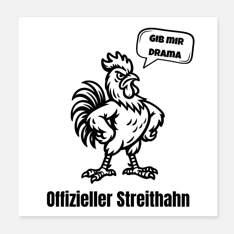 Streithahn - Drama Poster 20x20 cm