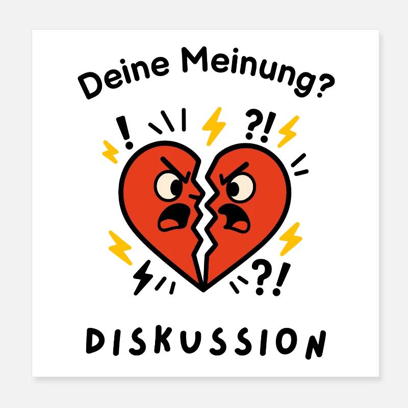 Discussion - Opinion Design Poster 8" x 8" (20x20 cm)