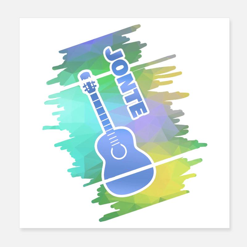Guitar Jonte Poster 20x20 cm