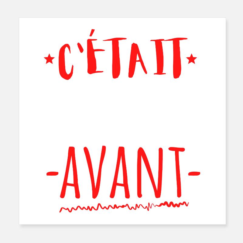 es war besser VORHER Poster 20x20 cm