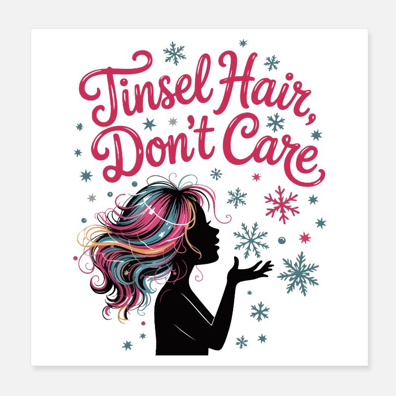 Cheveux clinquants ne s’en soucient pas Poster 20 x 20 cm