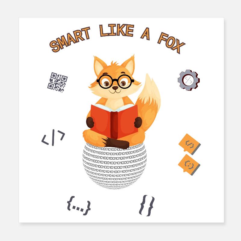 Smart as a fox Poster 8" x 8" (20x20 cm)