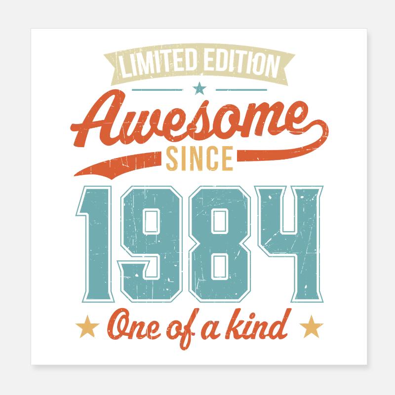 Genial seit 1984 Poster 20x20 cm