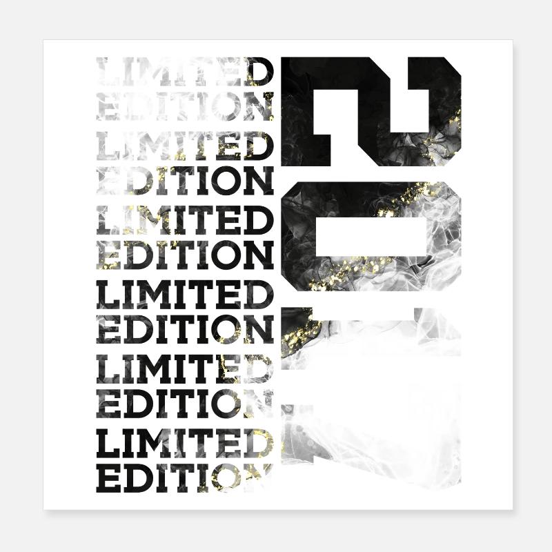 9 ANS ÉDITION LIMITÉE 2017 9E ANNIVERSAIRE Poster 20 x 20 cm