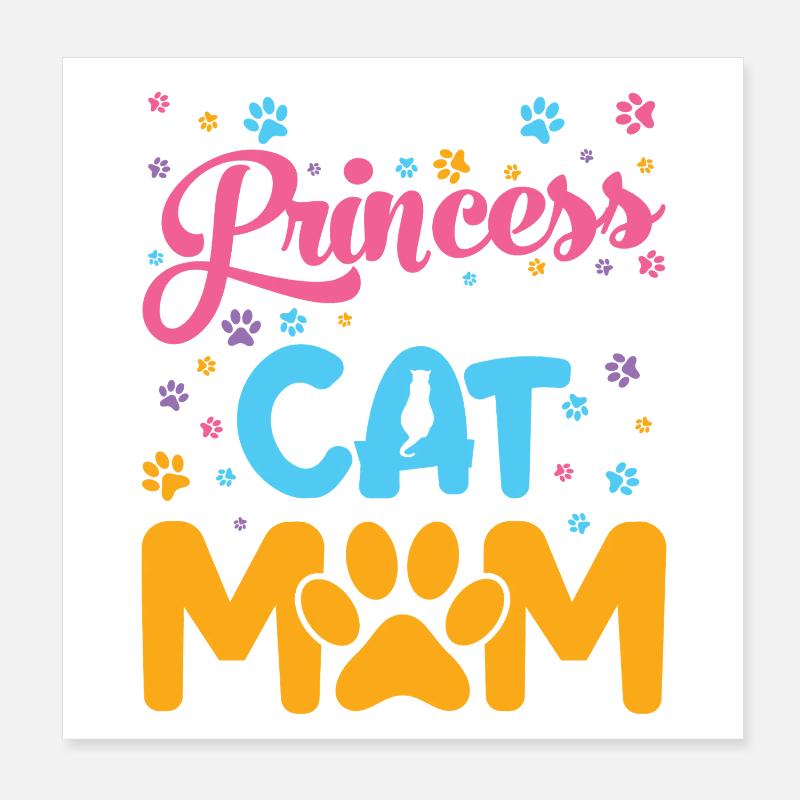 Ich will Katzenmama sein Poster 20x20 cm
