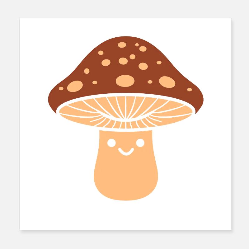 Pilz Süßes Lächeln Poster 20x20 cm