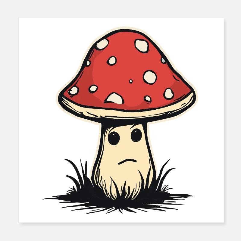Sweet toadstool Poster 8" x 8" (20x20 cm)