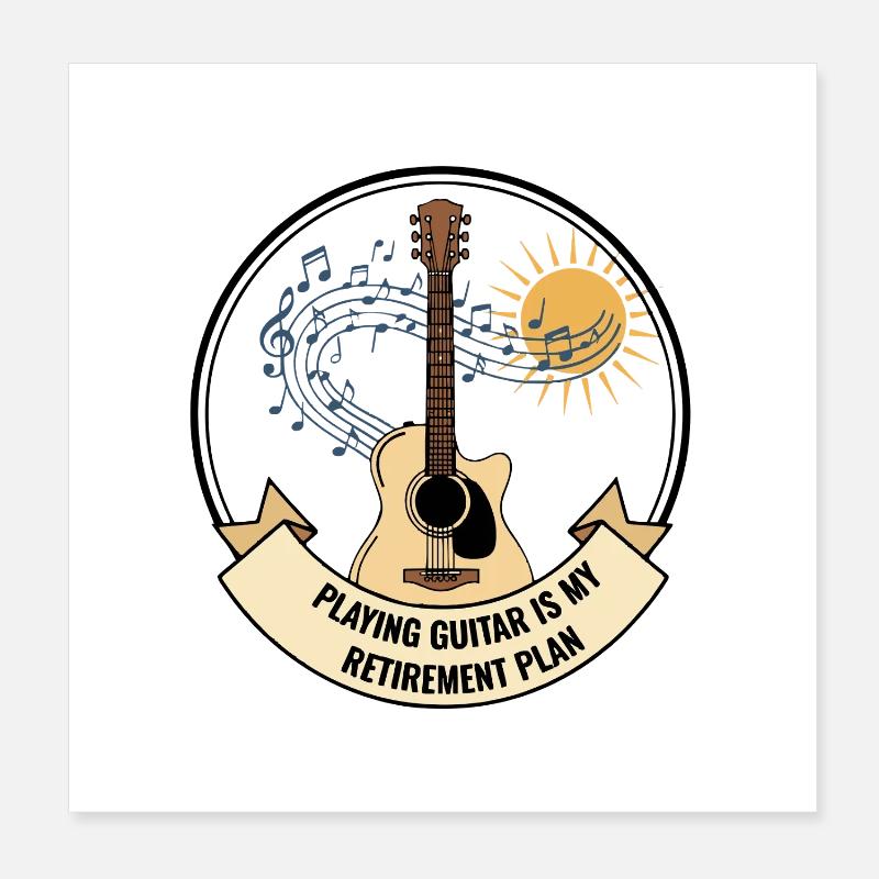 Devis pour le plan de retraite de la guitare Poster 20 x 20 cm