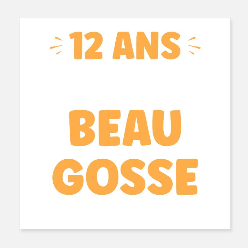 Beau gosse 12 ans Poster 20 x 20 cm