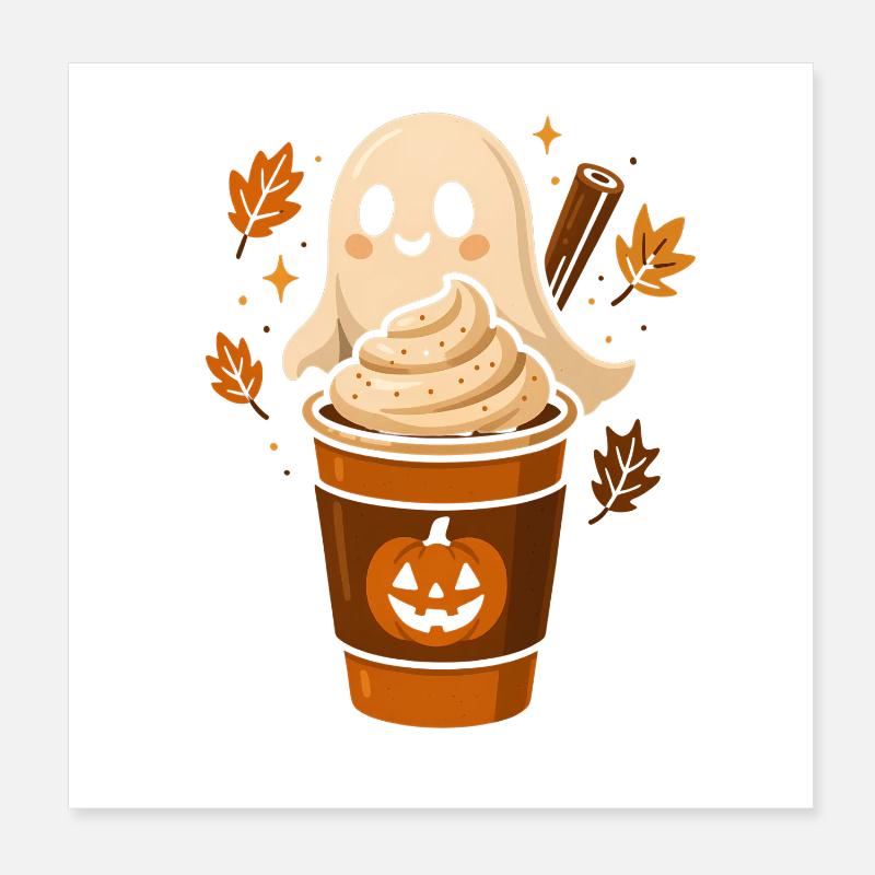 Ghost Coffee Mug d’Halloween Poster 20 x 20 cm