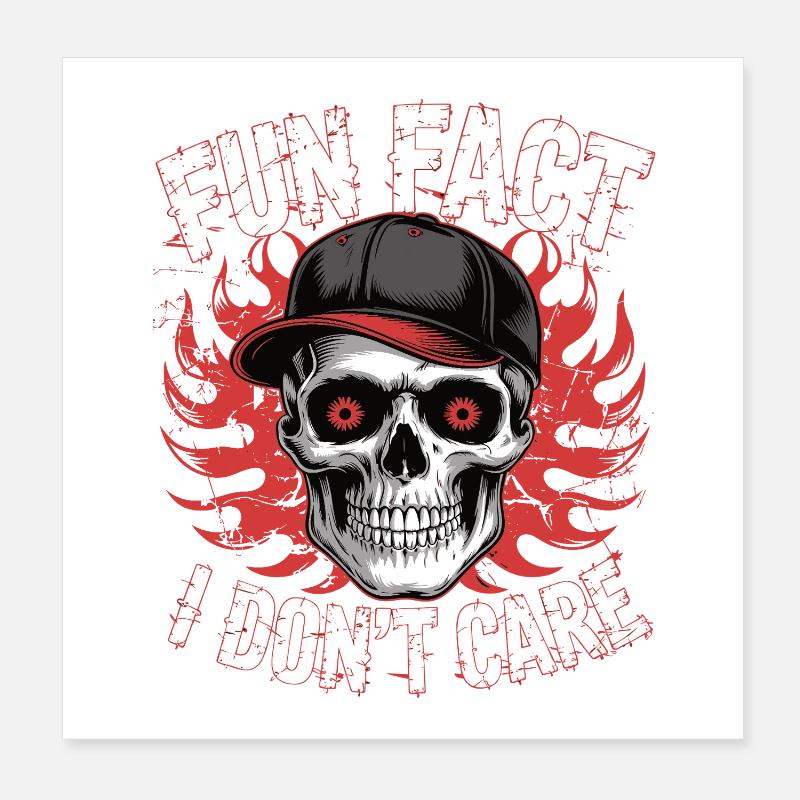 Skull Spruch Fun Fact Poster 20x20 cm