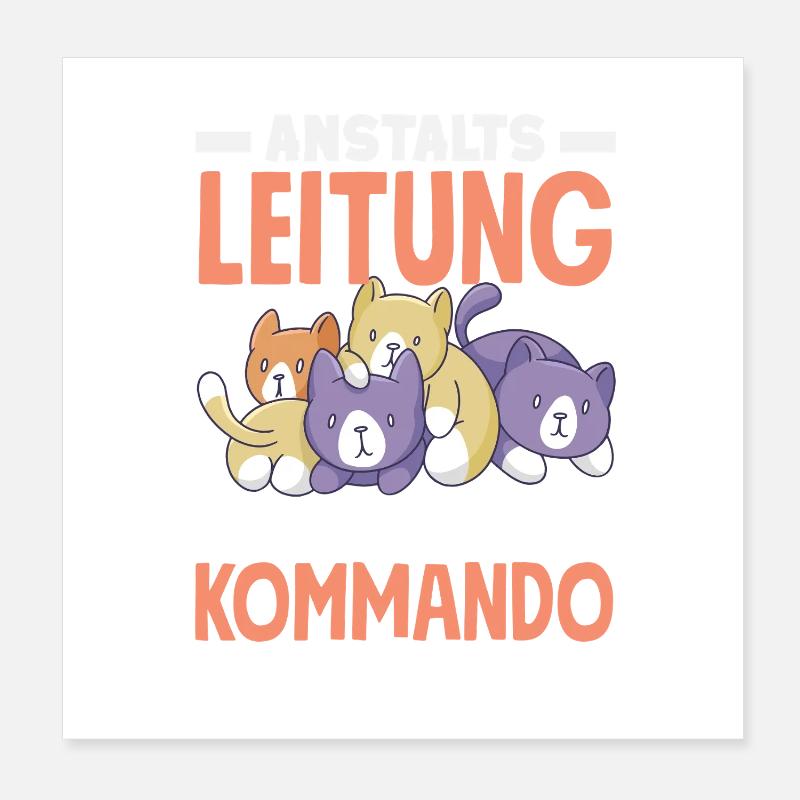 Anstaltsleitung Chef Leitung Poster 20x20 cm