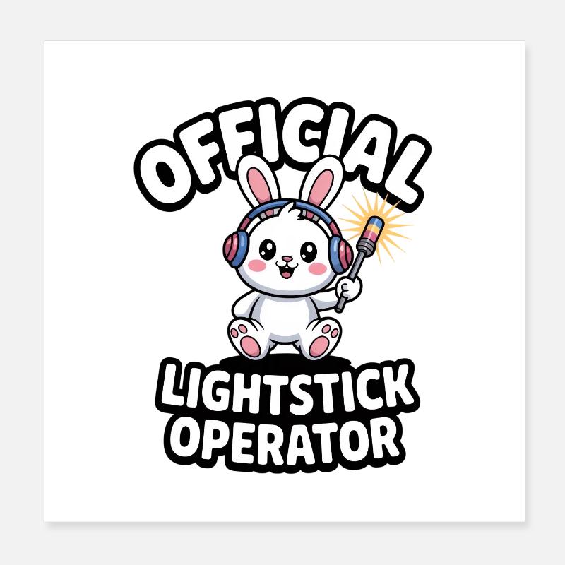 K-Pop Fan Lightstick Corée Poster 20 x 20 cm