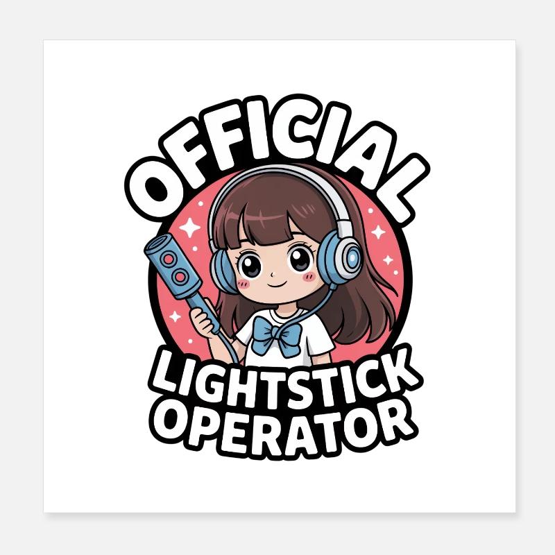 K-Pop Fan Lightstick Corée Poster 20 x 20 cm