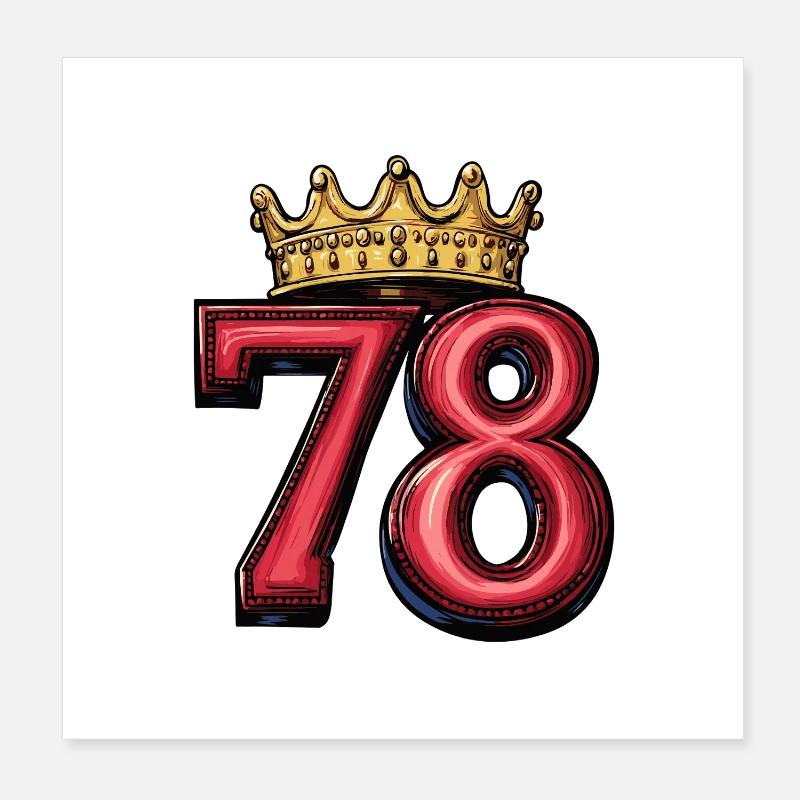 78 Number Krone Poster 8" x 8" (20x20 cm)