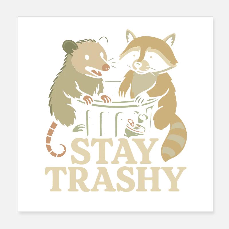 Restez trash Poster 20 x 20 cm