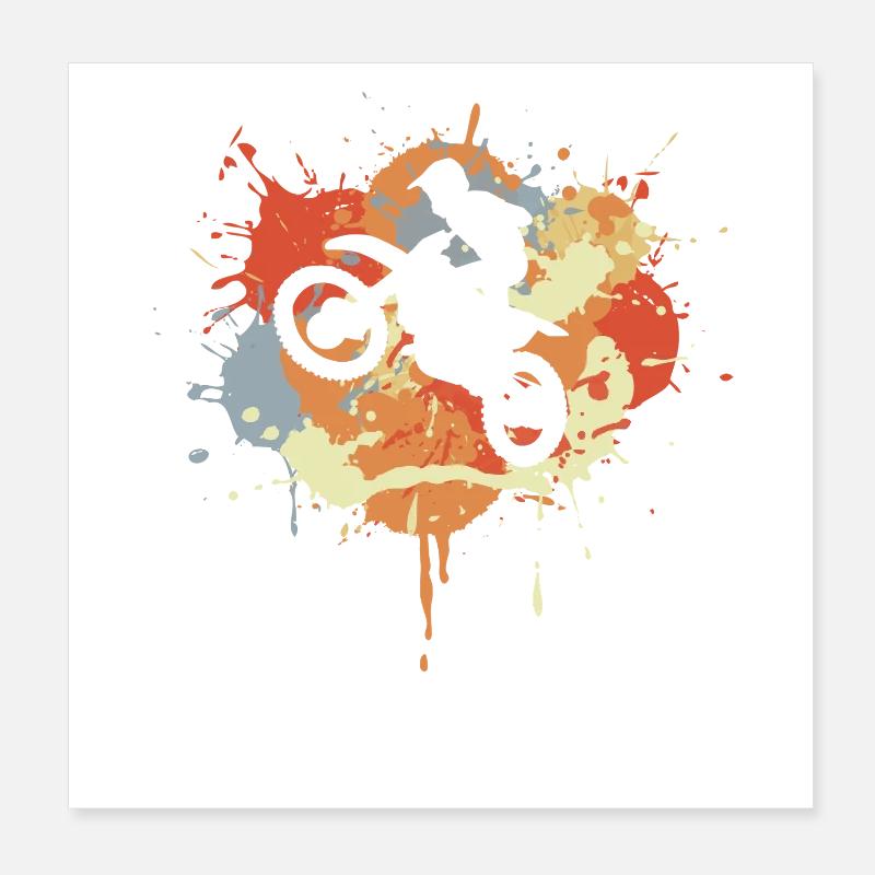 Motocross Graffiti Poster 20x20 cm