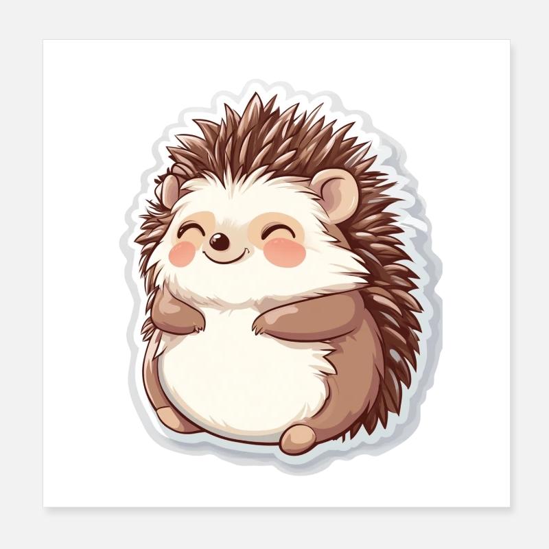 Igel Poster 20x20 cm