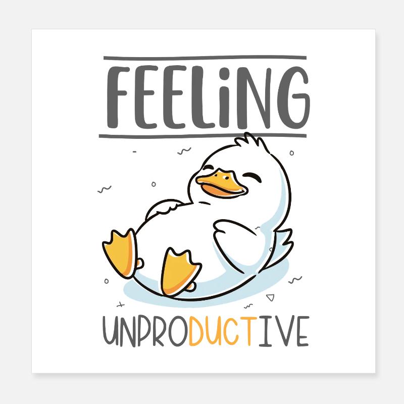 Sentiment d’improductivité pingouin Poster 20 x 20 cm