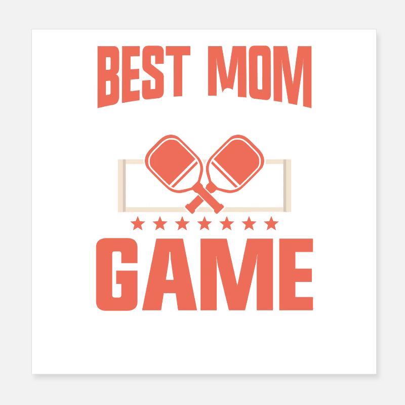 Pickleball Mama Mutter Paddleball Maman Poster 20 x 20 cm