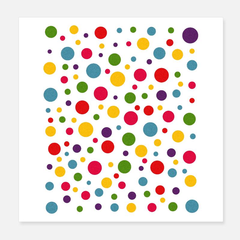T-shirt à motif de couleurs de points tachetés Poster 20 x 20 cm
