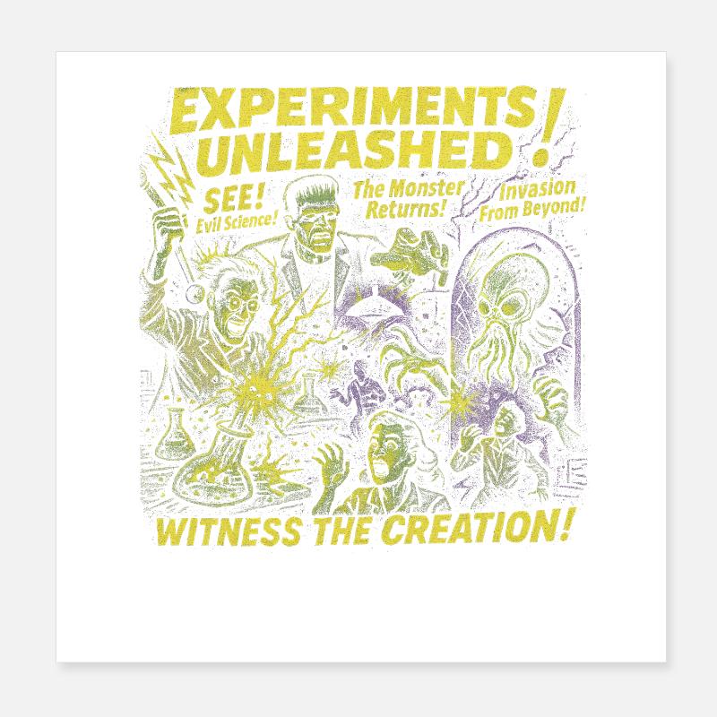 Experiments Unleashed Lab Filmplakat Halloween Poster 20x20 cm